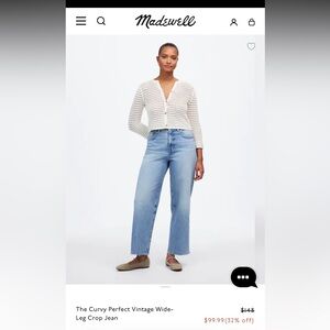 Women’s The Curvy Perfect Vintage Wide-Leg Crop Jeans